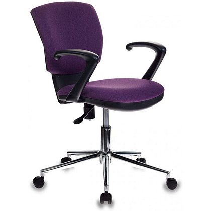 Кресло для персонала "Бюрократ CH-636AXSL", ткань, металл, фиолетовый