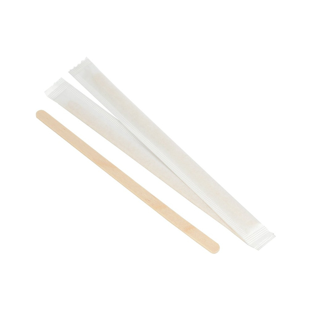 Размешиватель деревянный 18 см, 250шт/упак, в инд. упак.