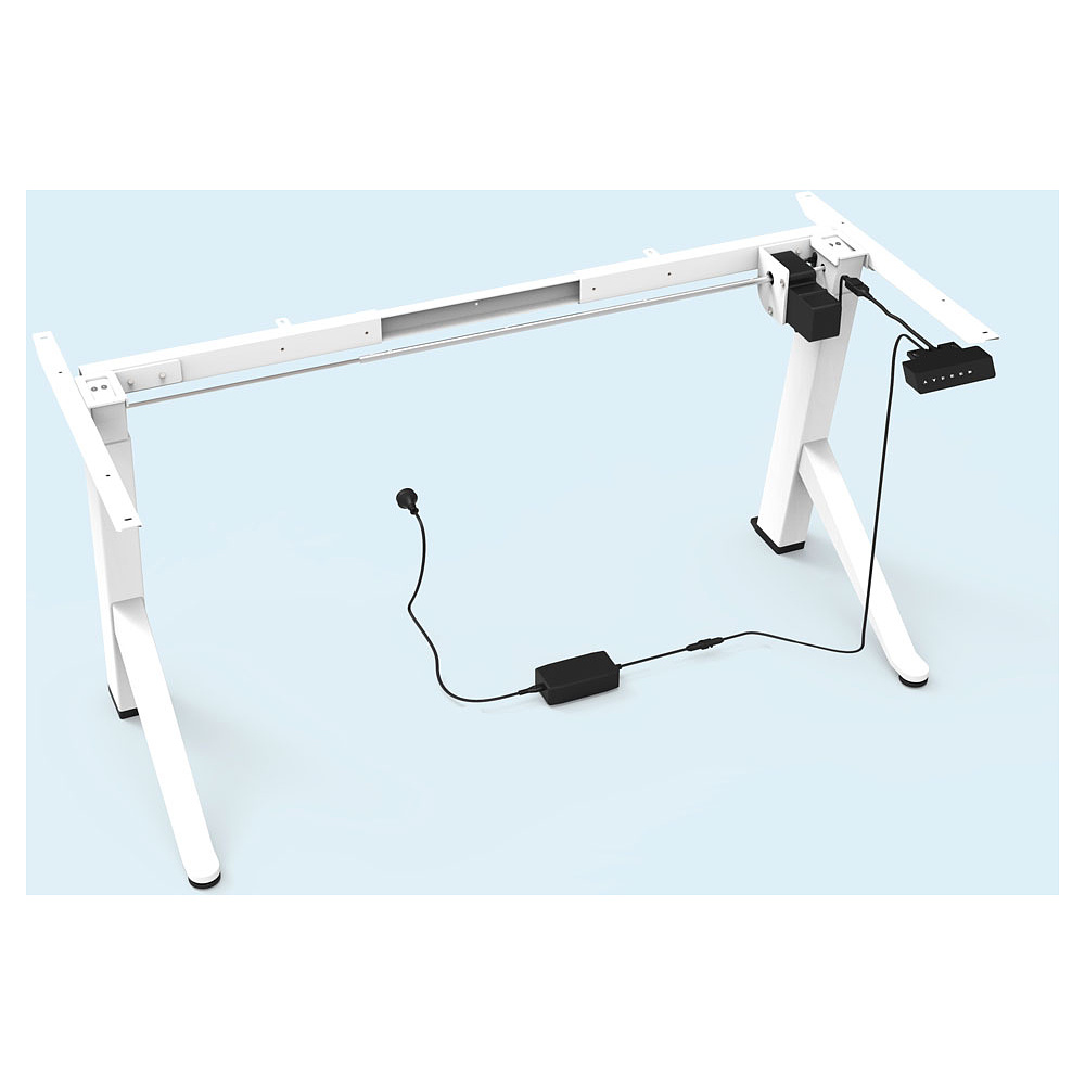 Каркас стола с электроприводом одномоторный 2-х ступенчатый "Waltz A2Y-RH-WH", USB зарядка, белый - 4
