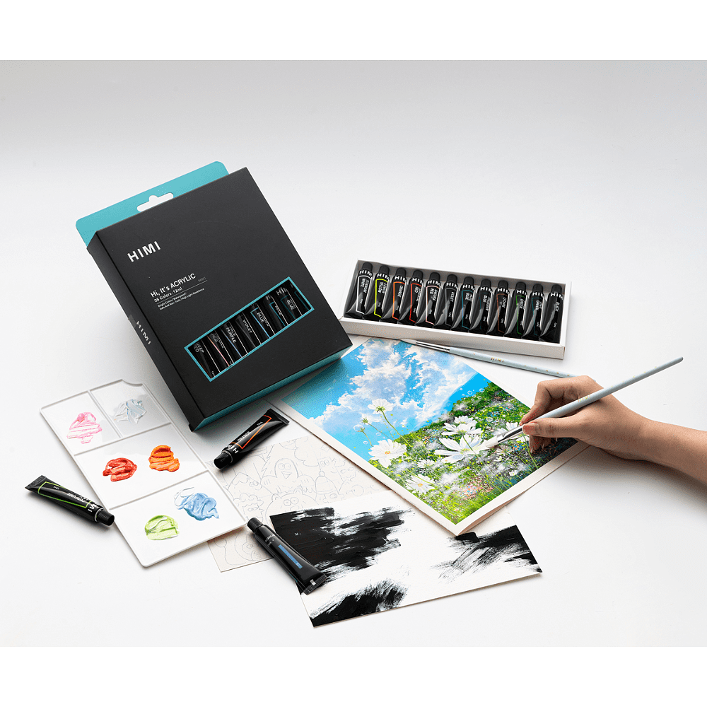 Краски акриловые "Himi.New vision", 18 цветов, тубы - 4