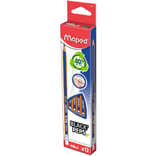 Карандаш простой "Black Peps" HB, с ластиком, синий, оранжевый