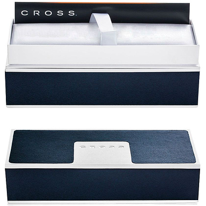 Ручка шариковая автоматическая "Cross Bailey Blue Lacquer", 0.7 мм, синий, серебристый, стерж. черный - 4