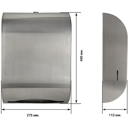 Диспенсер для полотенец листовых BXG-PD-5030A, металл, серебристый, матовый - 2