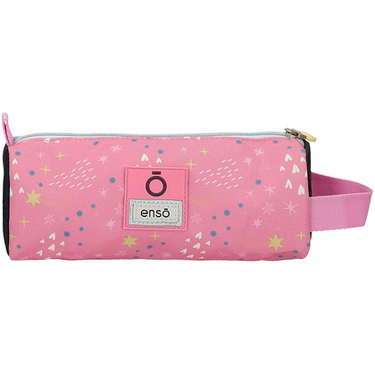 Пенал Enso "Dreams come true", 1 отделение, голубой, розовый - 3