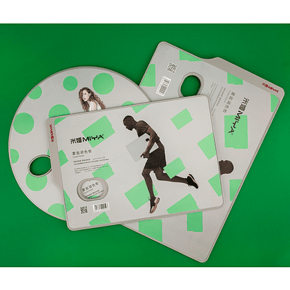 Палитра пластиковая "Miya", овальная, серый - 2