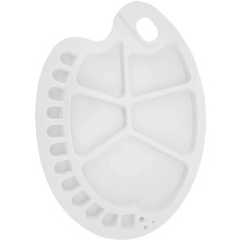 Палитра пластиковая "Сонет", овальная, 17 ячеек, 34x25 см