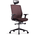 Кресло для руководителя BESTUHL "J1", сетка, ткань, пластик, коричневый 