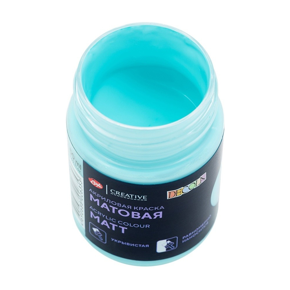 Краска акриловая матовая "Декола", 564 ментоловая, 50 мл., банка - 3