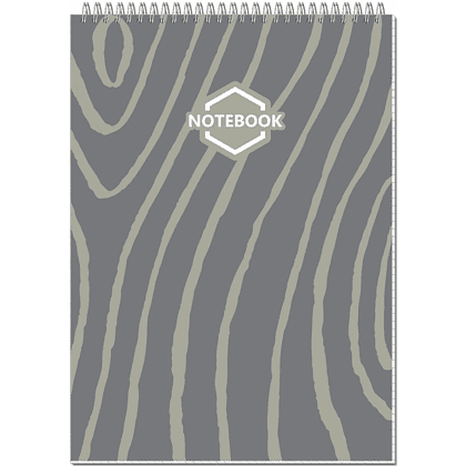 Блокнот "Стильный Офис", А4, 40 листов, в клетку, серый