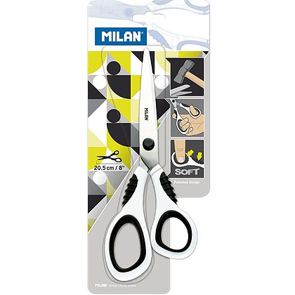 Ножницы "Soft", 20.5 см, белый, черный - 2