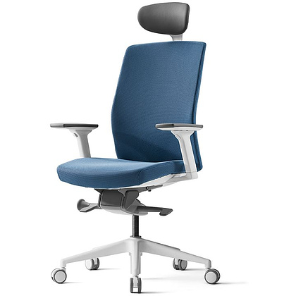 Кресло для руководителя BESTUHL "J2", ткань, пластик, голубой 