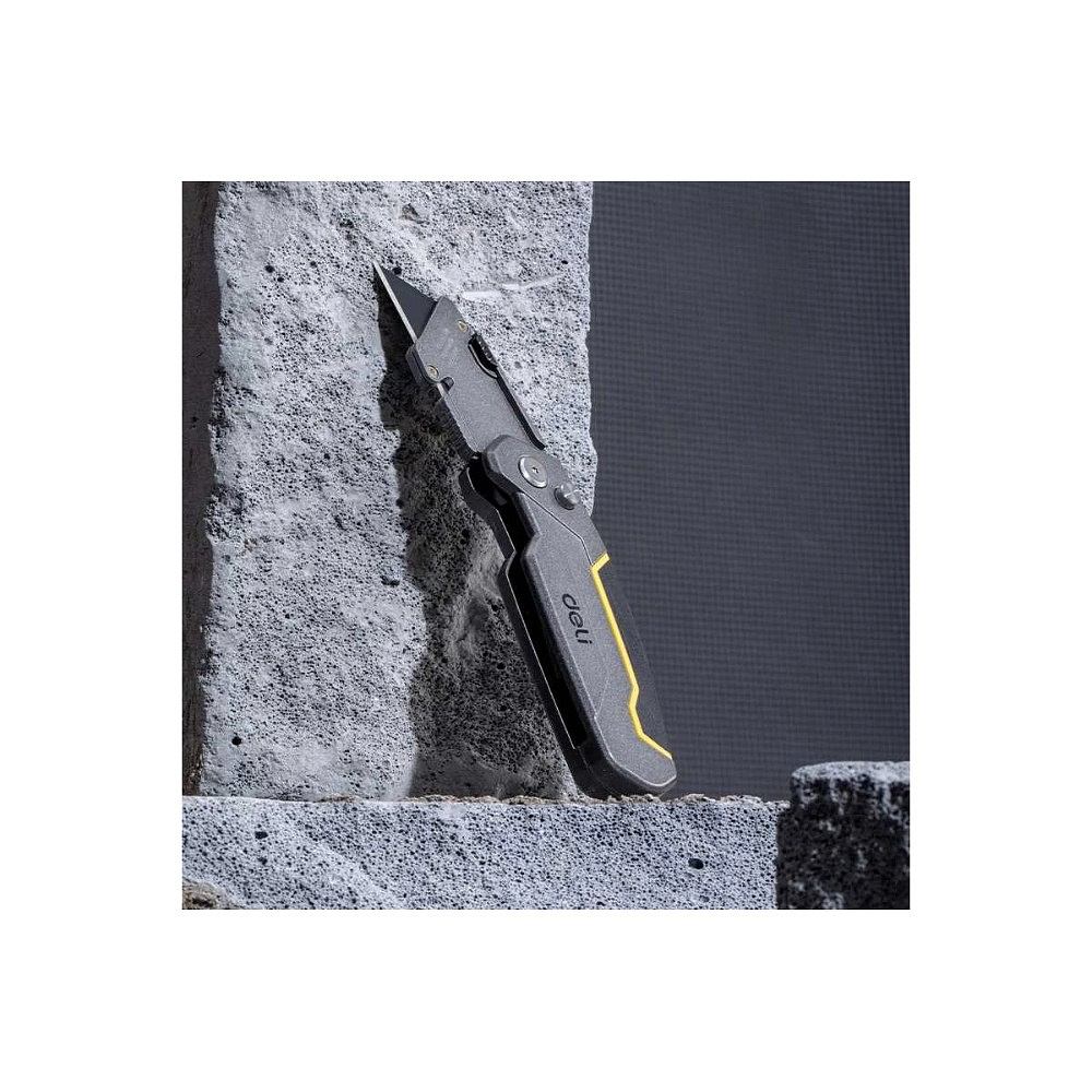 Нож строительный Deli YS EDL006Z, 19 мм, складной, трапеция - 8