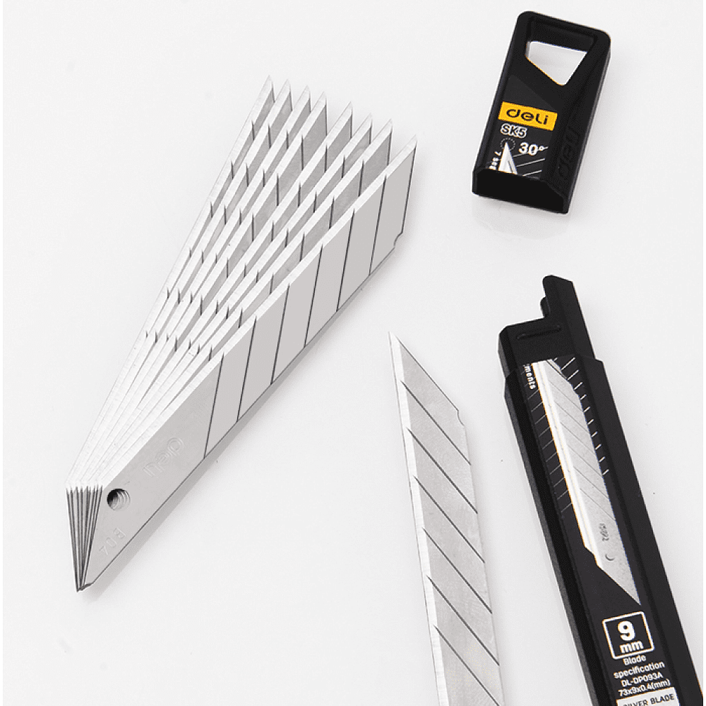 Лезвия для малого ножа "Deli SK5", 9 мм, 10 штук - 5