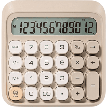 Калькулятор настольный EM36 Deli, 12-разрядный, пластик, бежевый