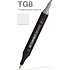 Маркер перманентный двусторонний "Sketchmarker Brush", TG8 тонированный серый 8