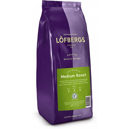 Кофе "Lofbergs" Medium Roast, зерновой, 1000 г