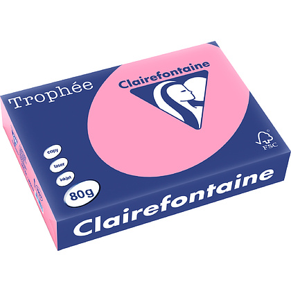 Бумага цветная "Trophée", А4, 500 листов, 80 г/м2, розовый