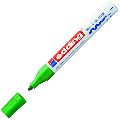 Маркер перманентный на нитрокраске Edding "750", черный - 10