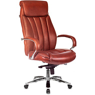 Кресло для руководителя Бюрократ T-9922SL светло-коричневый Leather Eichel, кожа, металл