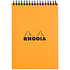 Блокнот "Rhodia", A5, 80 листов, линейка, оранжевый