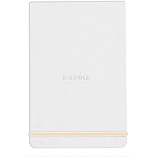 Блокнот "Rhodiarama Webnotepad" на резинке, A5, 96 листов, линейка, белый
