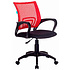 Кресло для персонала Бюрократ "CH-695NLT", ткань, пластик, красный, черный