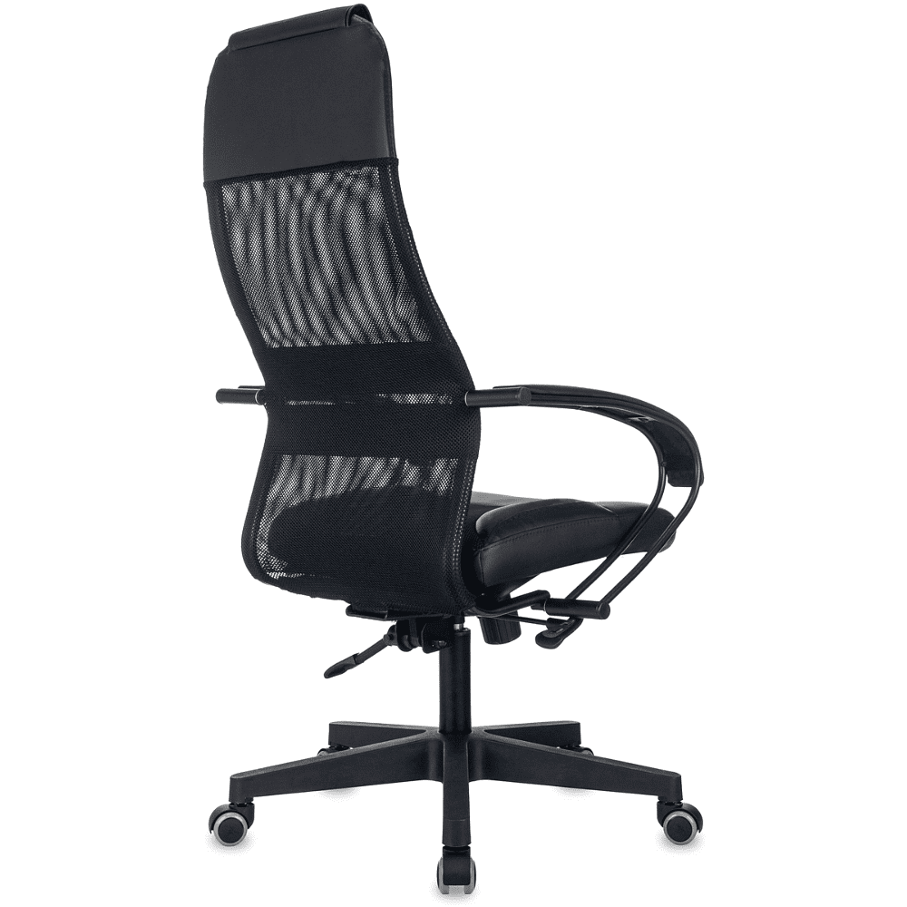 Компьютерное кресло "Бюрократ CH-NOVA LUX", сетка, экокожа, пластик, черный - 5