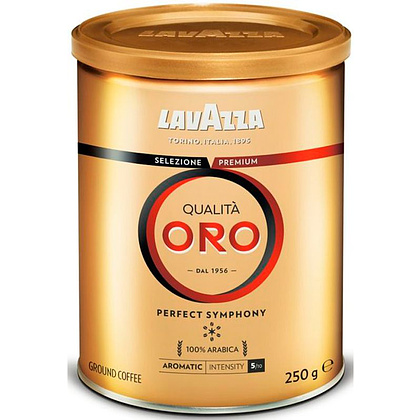 Кофе "Lavazza" Qualita Oro INT, молотый, 250 г, жестяная банка