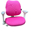 Кресло детское Ergosmart Antey, ткань, пластик, корпус белый, подставка для ног, с чехлом розовым, серый - 11