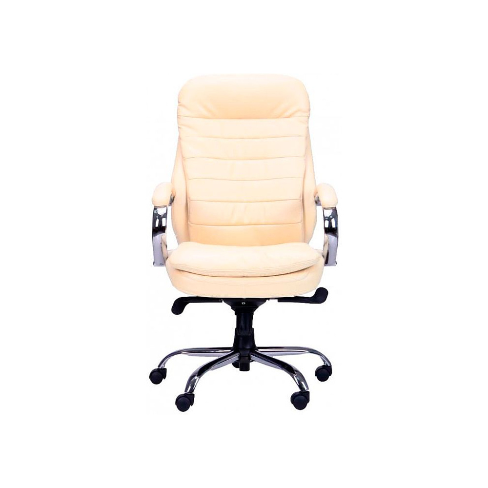 Кресло для руководителя EVERPROF "Valencia", экокожа, металл, бежевый - 2