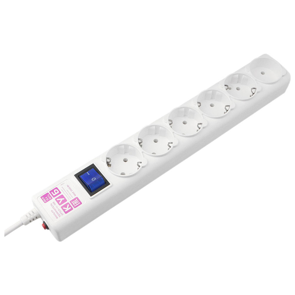 Сетевой фильтр Power Cube "SPG(5+1)-16B-1.9М", белый - 2