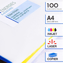 Самоклеящиеся этикетки универсальные "Apli", 52.2x29.7 мм, 100 листов, 40 шт, белый