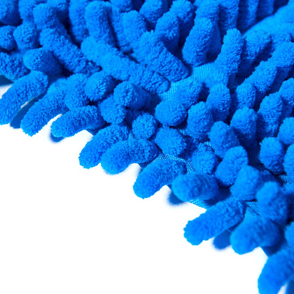 Насадка для плоской швабры 42х14 см, шенилл, на резинке, синий - 5