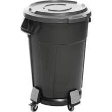 Контейнер пластиковый для мусора VILEDA "Титан", 120л, черный, -50%