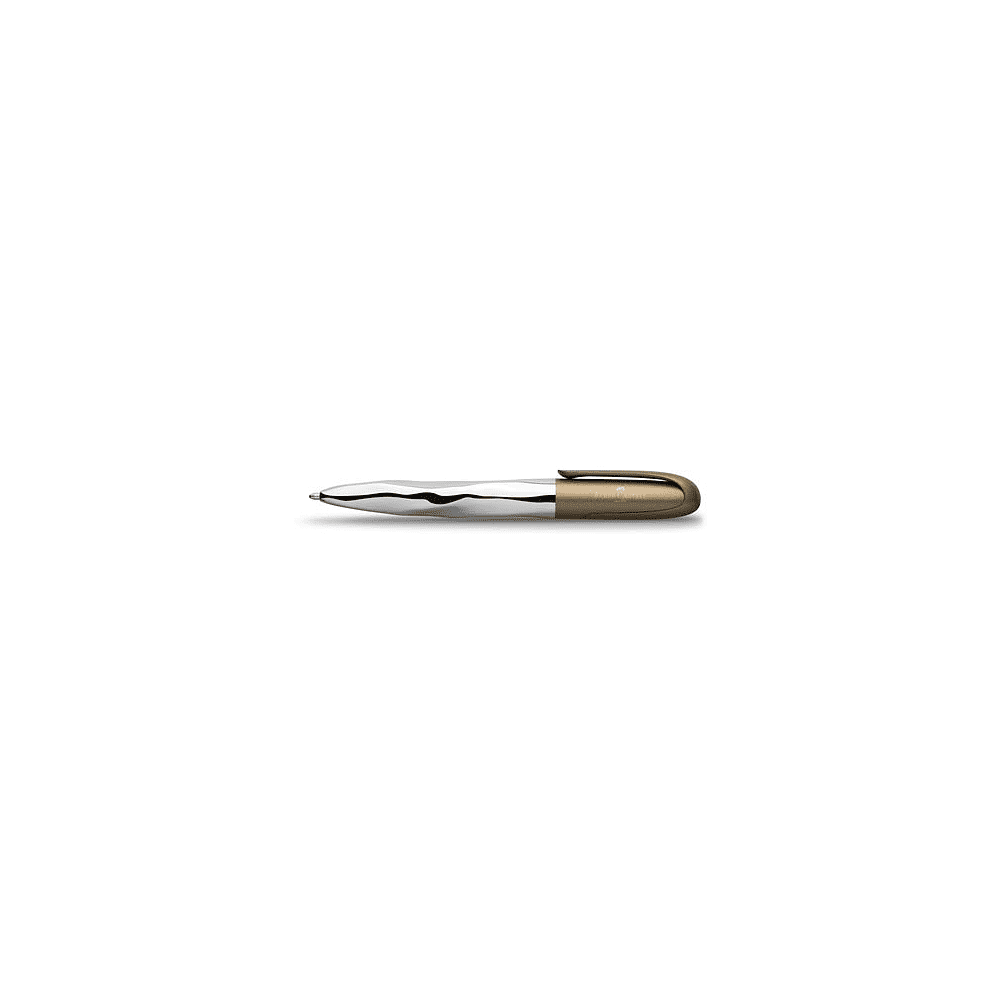 Ручка шариковая автоматическая "Faber-Castell n'Ice", 0.7 мм, серебристый, оливковый, стерж. черный - 2