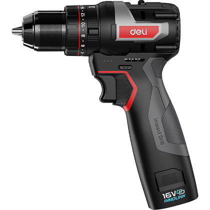 Аккумуляторная дрель-шуруповерт Deli RS EDE-CZ16-1D2 16 В, 45 Нм, 2 АКБ, 2 Ач, сумка - 3
