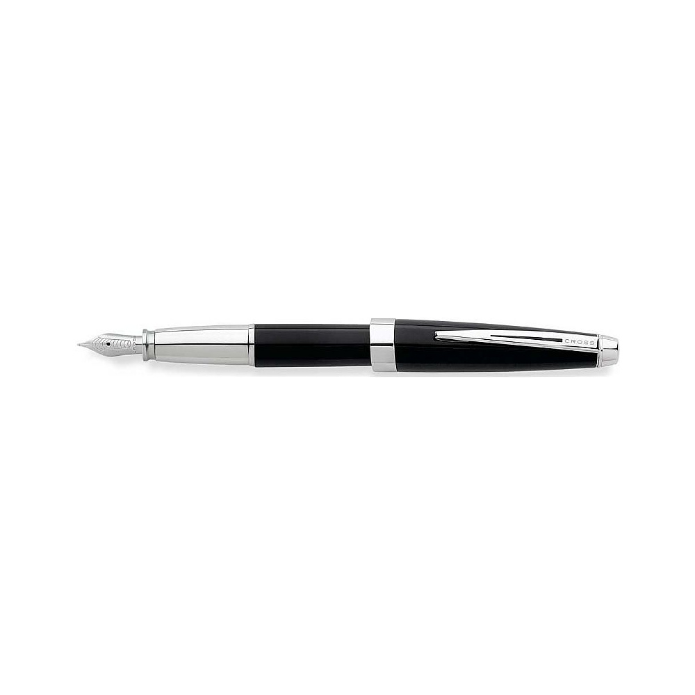 Ручка перьевая "Cross Aventura", M, черный, серебристый, патрон черный - 2