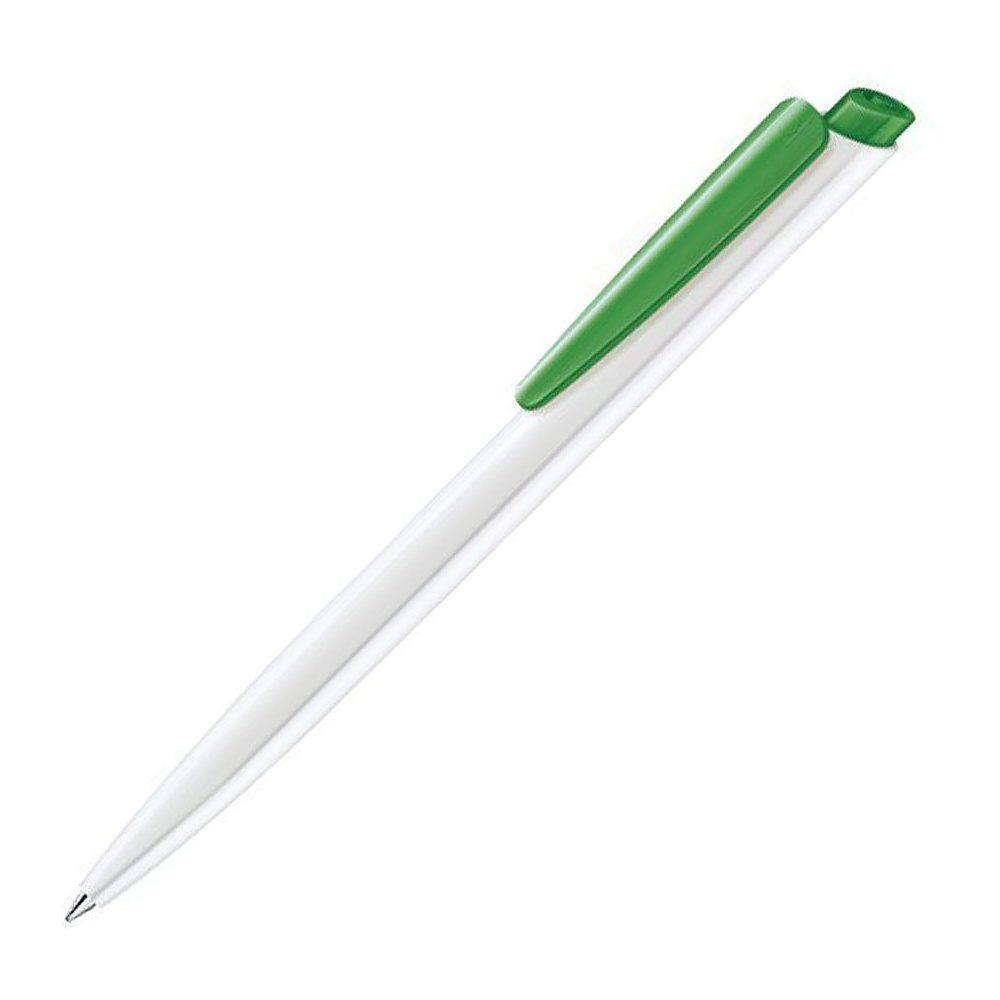 Ручка шариковая автоматическая "Senator Dart Polished Basic", 1.0 мм, белый, темно-зеленый, стерж. синий