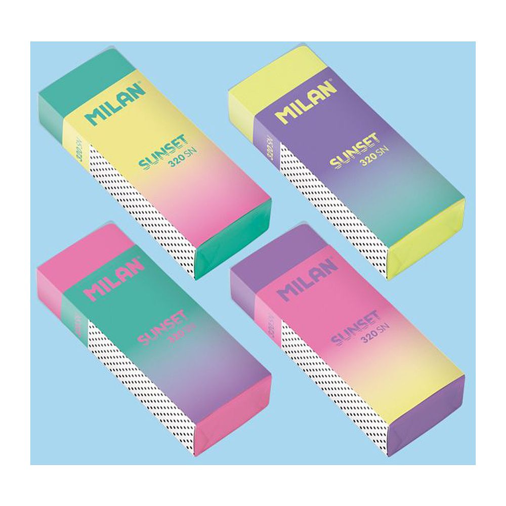 Ластик Milan "Sunset 320SL", 1 шт, ассорти - 3