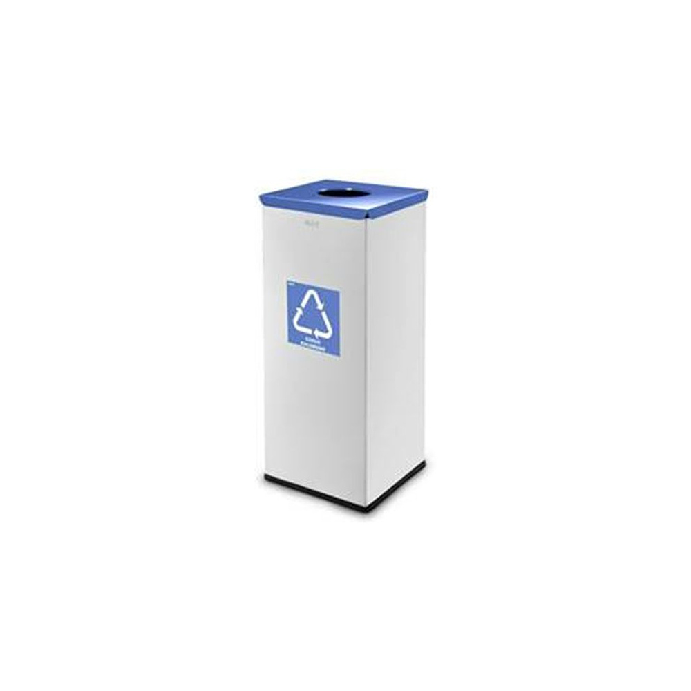 Урна "Alda Eco Prestige" для раздельного сбора мусора, 60 л, металл, серый/голубой