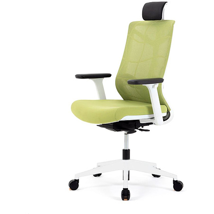 Кресло для руководителя "Nature II", пластик, ткань, зеленый