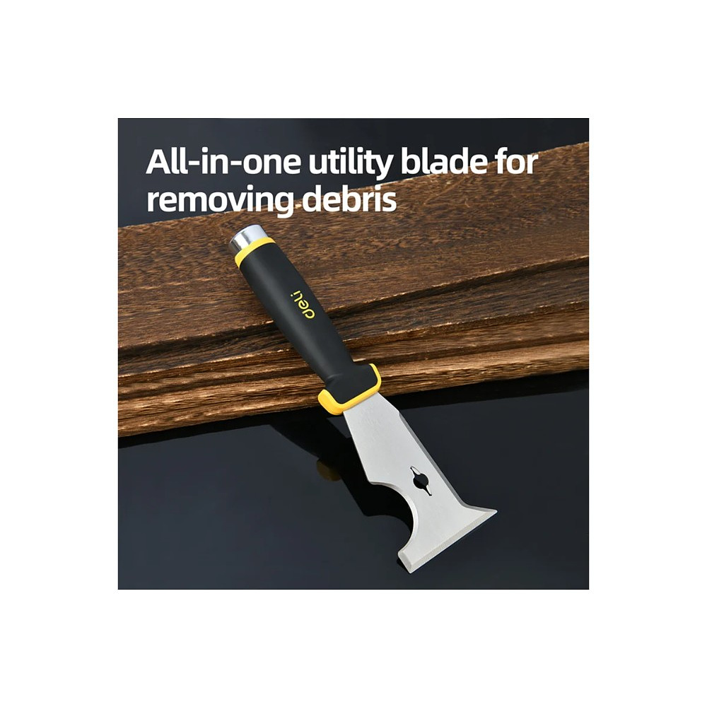 Шпатель-скребок многофункциональный Deli YS EDL-HD03, 75 мм, черный, желтый - 3