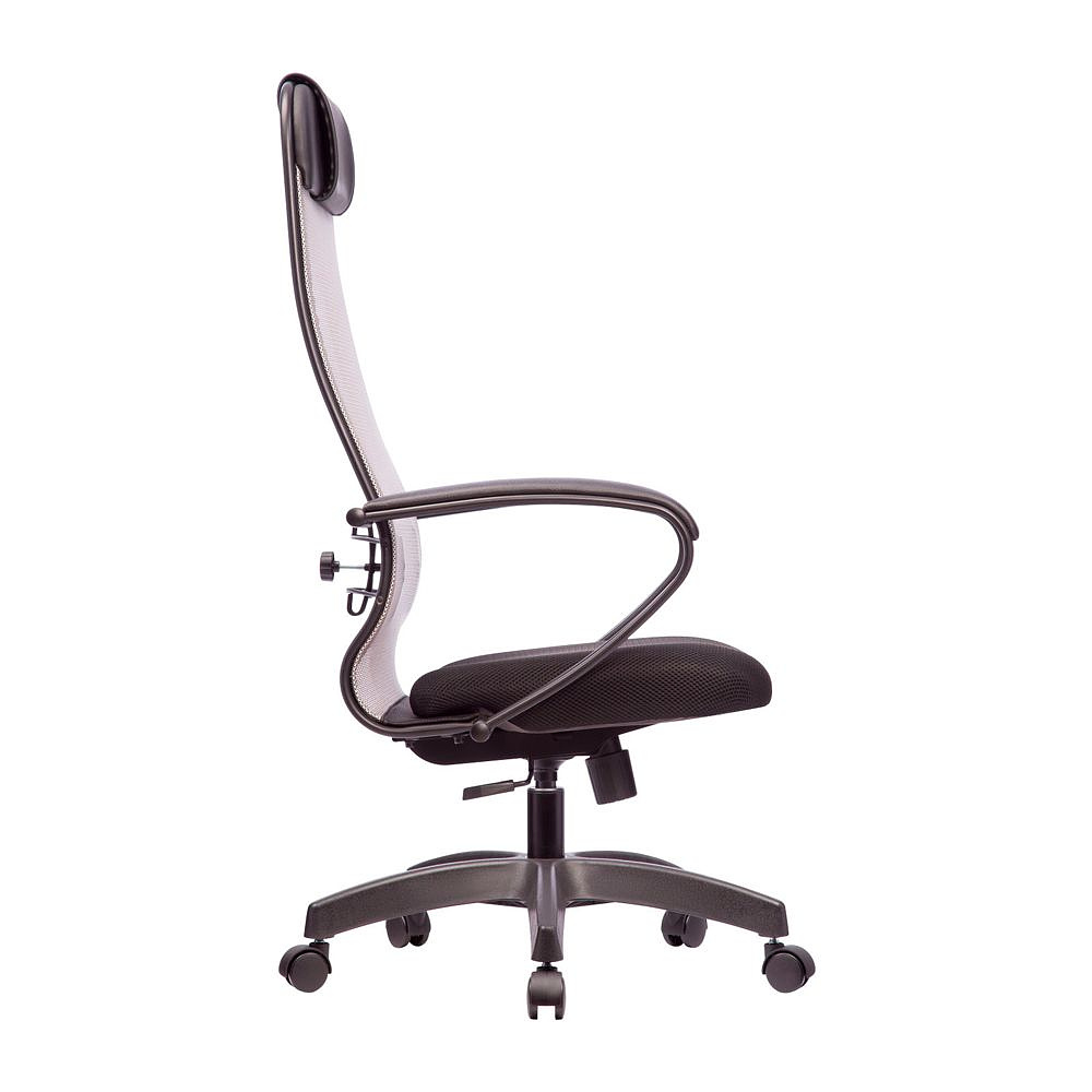 Кресло для руководителя "Metta SU-1-BP Комплект 11 PL", сетка, пластик, светло-серый - 3