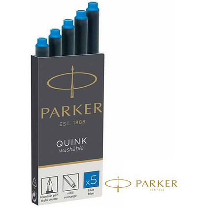 Патрон чернильный "Parker", 75 мм, смываемые чернила, синий