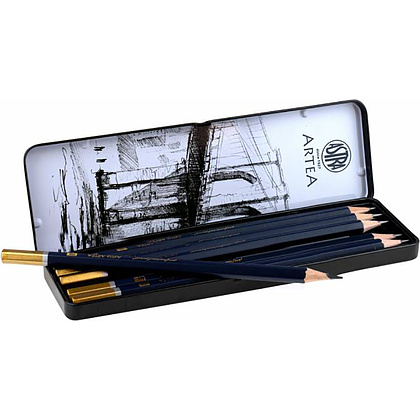 Карандаш чернографитный "Artea", 3B-2H, 6 шт. - 2