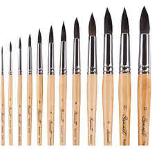 Кисть "Сонет", белка микс, круглая, на короткой ручке, №12