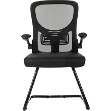 Кресло на полозьях Бюрократ "MC-109", сетка, ткань, металл черный, черный