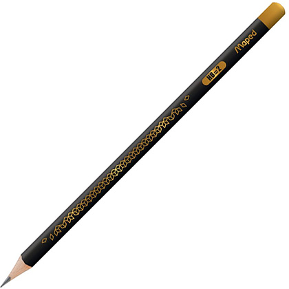 Карандаш простой Maped "Black Peps Deco", HB, без ластика, ассорти
