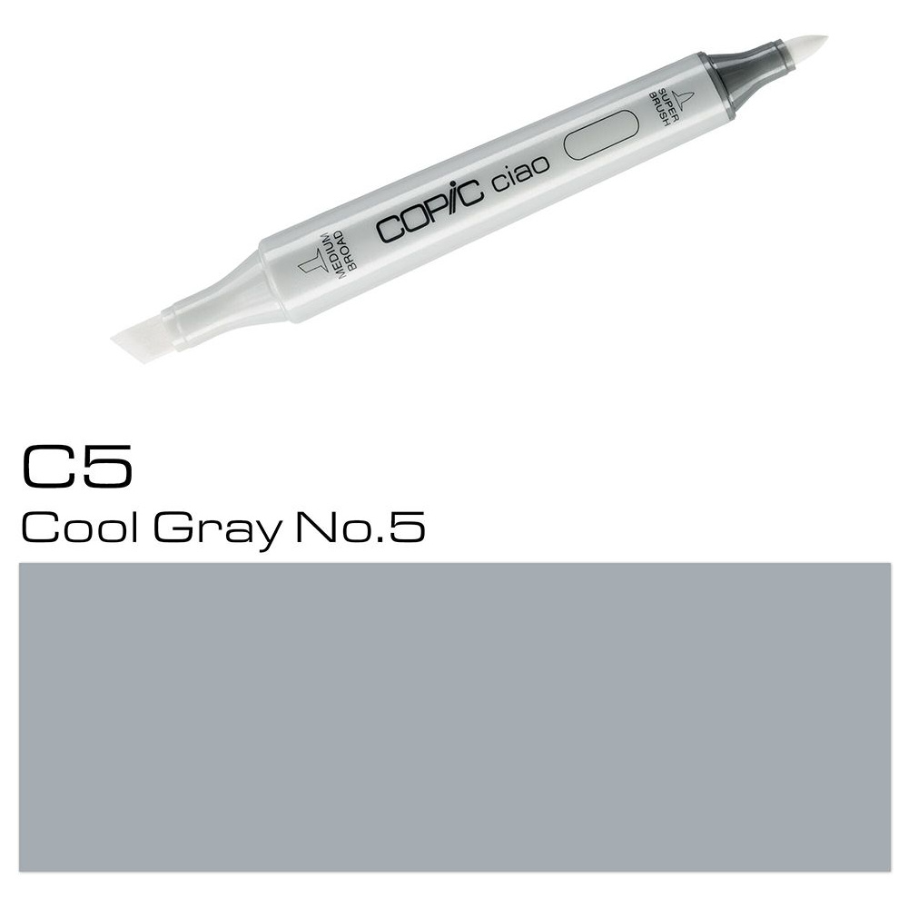 Маркер перманентный "Copic ciao", C-5 холодный серый №5
