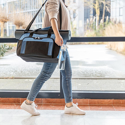 Бутылка для воды "P436.873", пластик, 650 мл, прозрачный, белый - 5